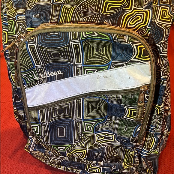LL Bean Deluxe Color Customized Backpack Reflective Strip With Waist Straps - Picture 2 of 5